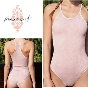 FP movement ribbed Happiness bodysuit - rose